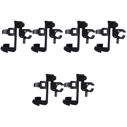 6Pcs Tough Black Plastic Cup Holder for Baby Strollers and Bikes 1