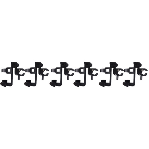 6Pcs Tough Black Plastic Cup Holder for Baby Strollers and Bikes 2