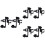 6Pcs Tough Black Plastic Cup Holder for Baby Strollers and Bikes 5