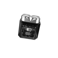 Christmas Tech Gift: 2025 Smart Mini Shaver with Display - Cyber-Mechanical Style, Magnetic & Waterproof fo