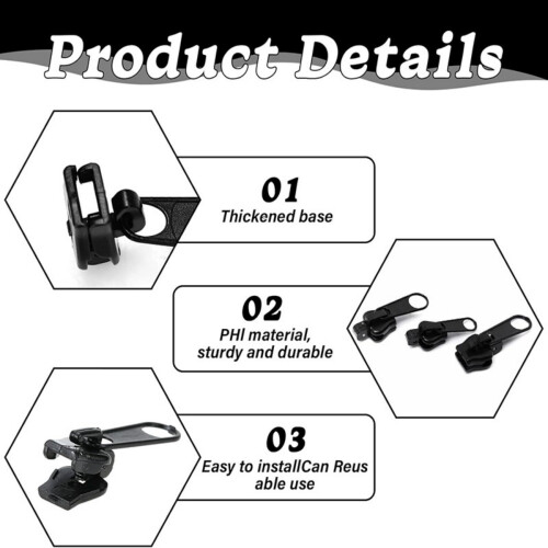 Fix A Zipper 12 Pack Zip Rescue Instant Repair Kit Replacement Black 1