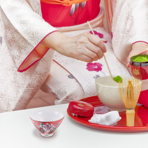 6Pcs Asian Style Ceramic Tea Cups Small Set for Office and Home 2