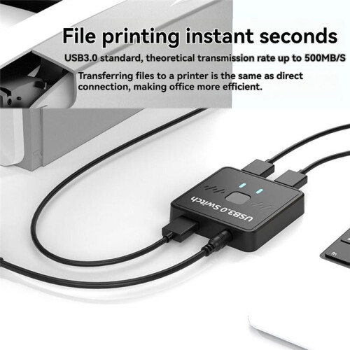 USB 3.0 Printer Sharer  2 in 1 Out 2 Computers Share 1 Printer Udisk Mouse Keyboard Hard Disk External Controller 1