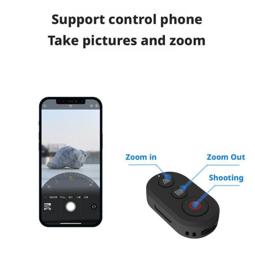 Remote Control for  Osmo Action 4/5 Pro, Wireless with Wrist Strap, One-Key Wake-, Compatible with Action Cameras 2