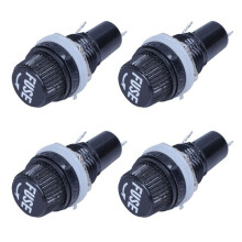 4pièces 12mm Filetage avec Support de Panneau de Fusible pour Support de Fusibles pour Fusibles 5X20mm