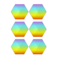 RGB Light Board Lampada Esagonale Lampada da Parete per Atmosfera Interna Controllo Vocale APP Luce Notturna per Sala Giochi(B)