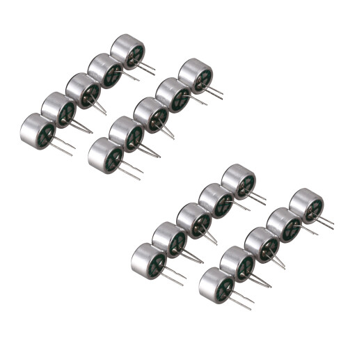 20 Pezzi 9,7 mm x 7mm 2 Pin MIC Capsula Condensatore A Elettrete Microfono