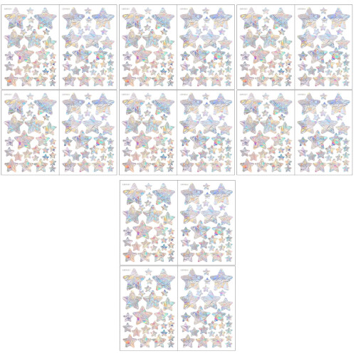 8Ensembles Stickers PVC Colorés Fenêtre Réutilisables 1