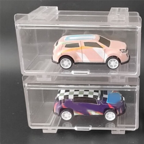 10Pcs Clear Acrylic Display Case for Car Mold, Wheels Car Model Display Case Scale Wheel Display Case A 1