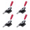 4 Pcs 32mm Plunger Stroke Metal Push Pull Toggle Clamp 227Kg 500 Lbs 1