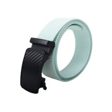 Cintura da uomo classica in nylon intrecciato con fibbia automatica in lega, versatile per abbigliamento casual da lavoro e da ufficio elega