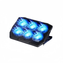 Dissipatore per laptop ad alte prestazioni con 6 ventole | Altezza ergonomica regolabile, design pieghevole e portatile per un raffreddament