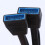 USB 3.0 Header Extension Cable 19/20 Pin 1 to 2 Y Splitter Internal Extension Adapter 20cm for Computer Motherboard 5