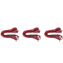 3X 20 JAUGE Par 3 Mètres Rouge Noir Fil Zippé Awg Câble Puissance Moulu En Cuivre Voiture