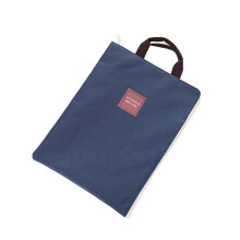 Paperwork Waterproof Zipper Lock Storage Document Bag-Navy blue
