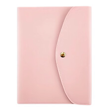 Triple-Fold Notebook Case Waterproof PU Leather Journal-Pink