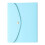 PU Leather Notebook Cover With Card Slots And-light blue 1