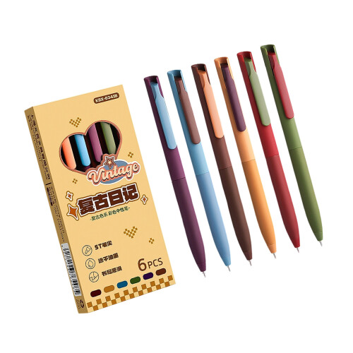 Packung mit 6 Press Styles-Schreibstiften, 0,5 mm, glatte-Typ3