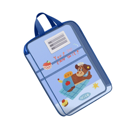 Tragbare Buch-Tragetasche, durchsichtiger-Blau