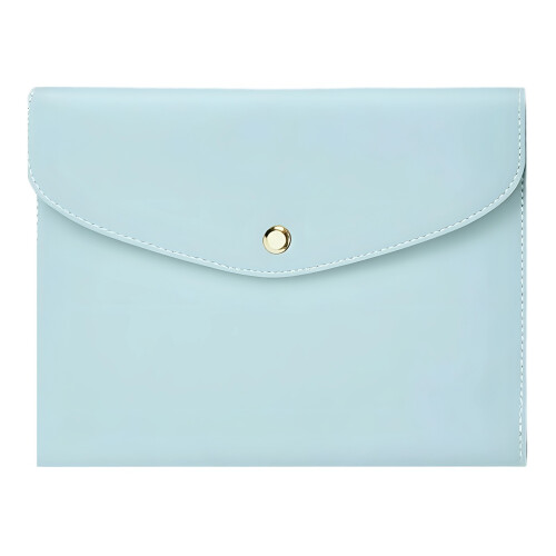 Triple-Fold PU Leather Notebook Cover-Emerald green