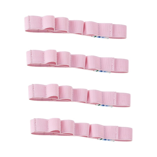4 Stück dehnbare Nylon-Stiftverschlüsse,-Rosa