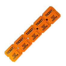 100Pcs Professional Raffle Coupons Double Roll-Light Orange