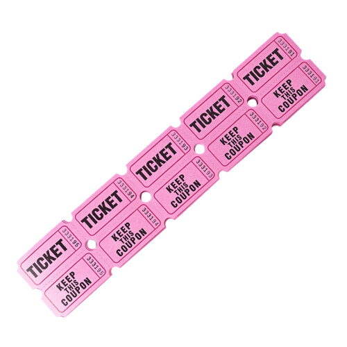 100 Stück Veranstaltungstickets, doppelte Rolle,-Rosa