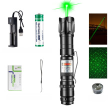 2025 Nyeste grønne laserpeker for lang avstand, kraftig lommelykt med laser - lysstråle for utendørs bruk