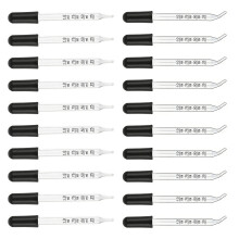 20Pcs Laboratory Liquid Dropper 1ML Clear Glass-straight elbow