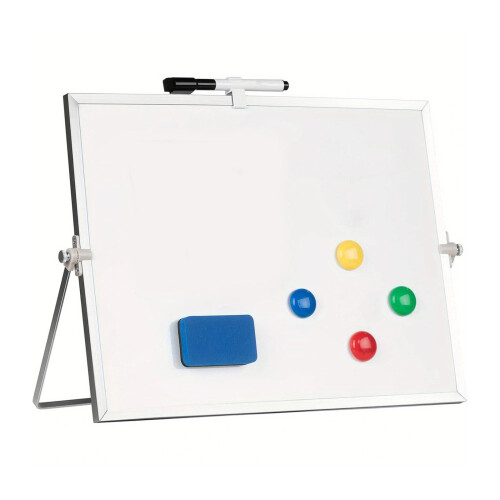Swivel Double Sided Writing Board 40x30cm Magnetic-white frame