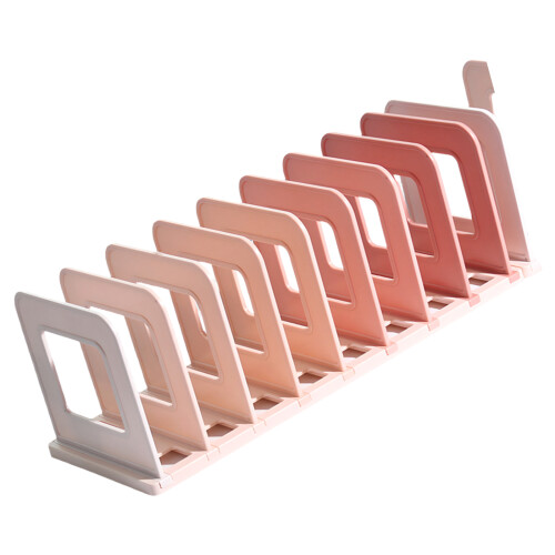 Adjustable Bookends Plastic Bookshelfs for-Gradientpowder 8