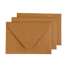 20 stuks A 5 Retros enveloppenset dik kraftpapier, perfect-bruin