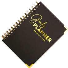 Practical Weekly Monthly Objective Tracking Journal-black