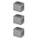 3Pcs Kitchen Grey Ice Cream Machine Sleeve with Storage Pocket 3