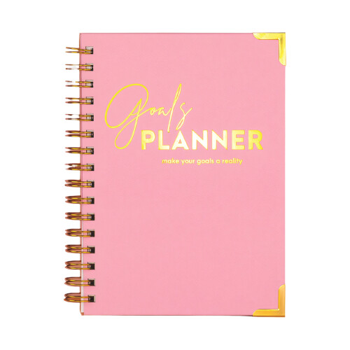 Elegantes Tagesplan-Notizbuch mit festem Einband und-Rosa