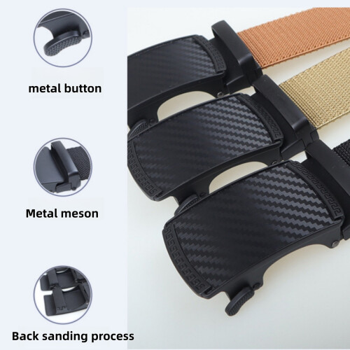 Men's Braided Nylon Belt with Automatic Alloy Closure 1