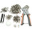 Grommet Press Pliers Kits Handheld Eyelet Machine with 100Pc Grommets 1
