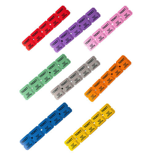 100Pcs Double Coated Paper Entry Tickets Double Roll For-Green 2
