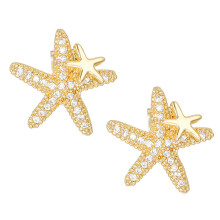 Wireless Bluetooth-compatible Earbuds Earrings Set Ocean-Gold