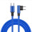 Flexible USB C Charging Cable 60W Power Delivery Angled-1m Blue 1