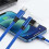 Fast Speed PD60W Charging Cable USB C To USB C 90-2m Blue 3