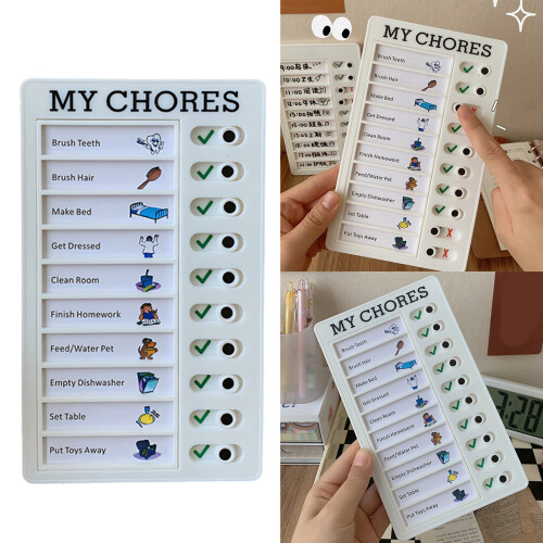 Checklistentafel für die tägliche Routine der Kinder für 1