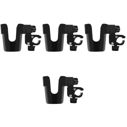 4Pièces Support Bouteille Noir Stable Pour Poussette Chariot 2