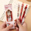 4PCS Rose Patterned Gel Inks Pen with 0.5MM Tip Retractable Gel 4