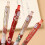 4PCS Rose Patterned Gel Inks Pen with 0.5MM Tip Retractable Gel 5
