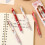 4PCS Rose Patterned Gel Inks Pen with 0.5MM Tip Retractable Gel 6