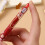 4PCS Rose Patterned Gel Inks Pen with 0.5MM Tip Retractable Gel 7