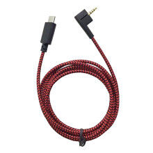 Câble audio 3,5 mm/Type C pour cordon d'écouteurs-Rouge Type C