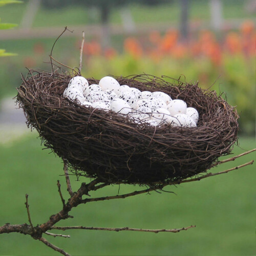 Artificial Nest Rustic Realistic Multiple Sizes Easter Party Bird Nest Decor For Crafts（10CM） 2