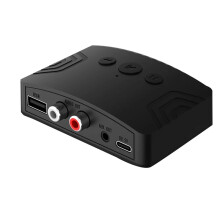 ÉMetteur RéCepteur Audio  5.3 3,5 mm AUX RCA USB Adaptateur Audio Sans Fil pour Musique StéRéO pour Haut-Parleur de Voiture PC